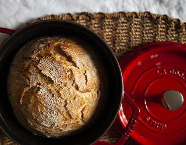 Pane semintegrale cotto nella pentola