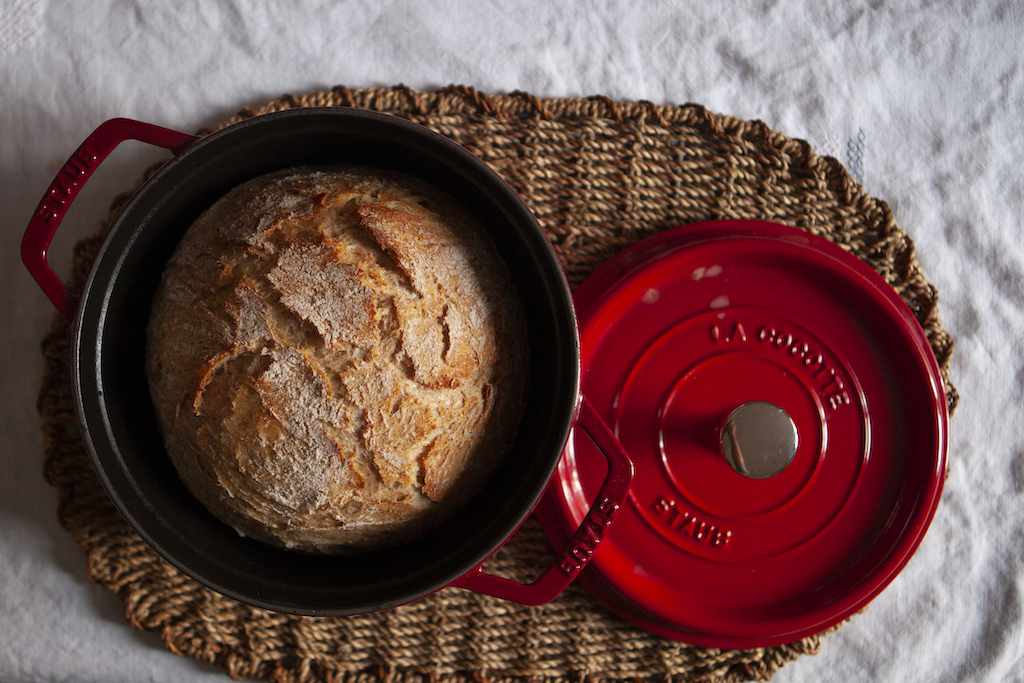 Pane semintegrale cotto nella pentola