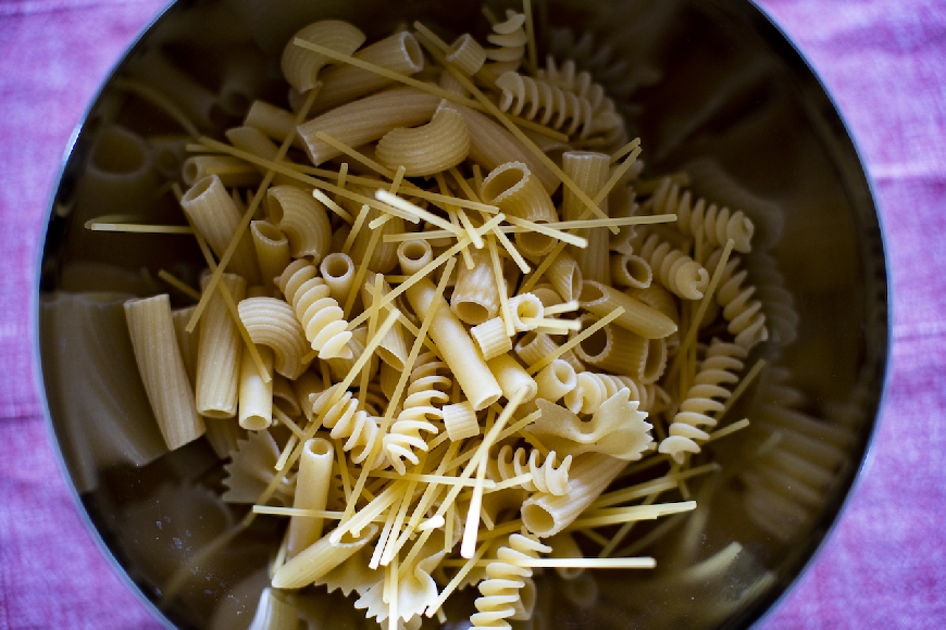 Pasta mista di recupero con il capuliato