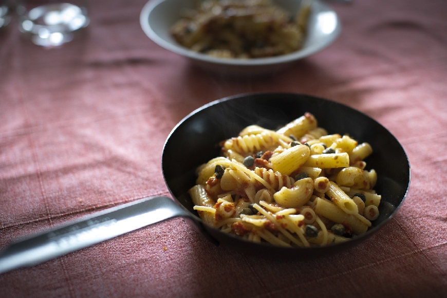 Pasta mista di recupero con il capuliato