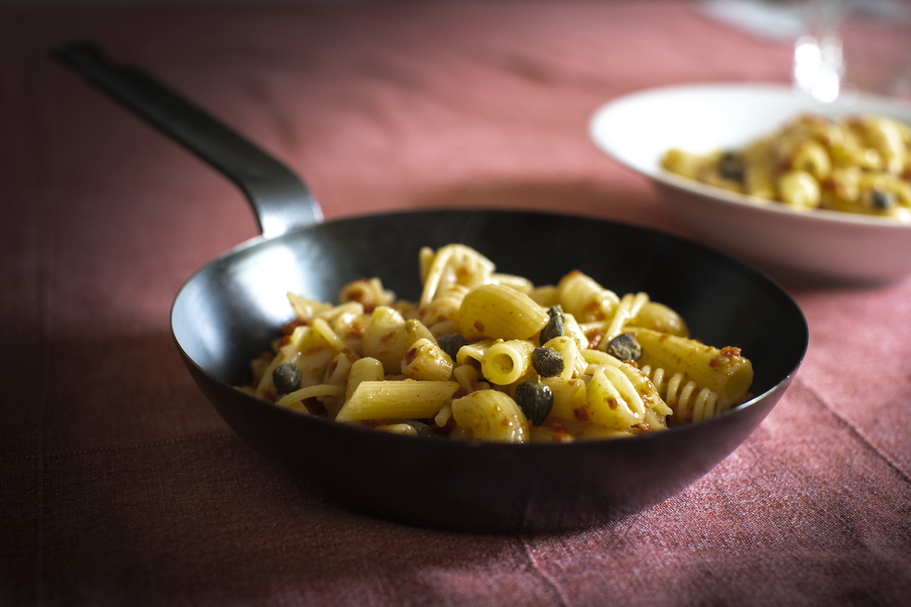 Pasta mista di recupero con il capuliato