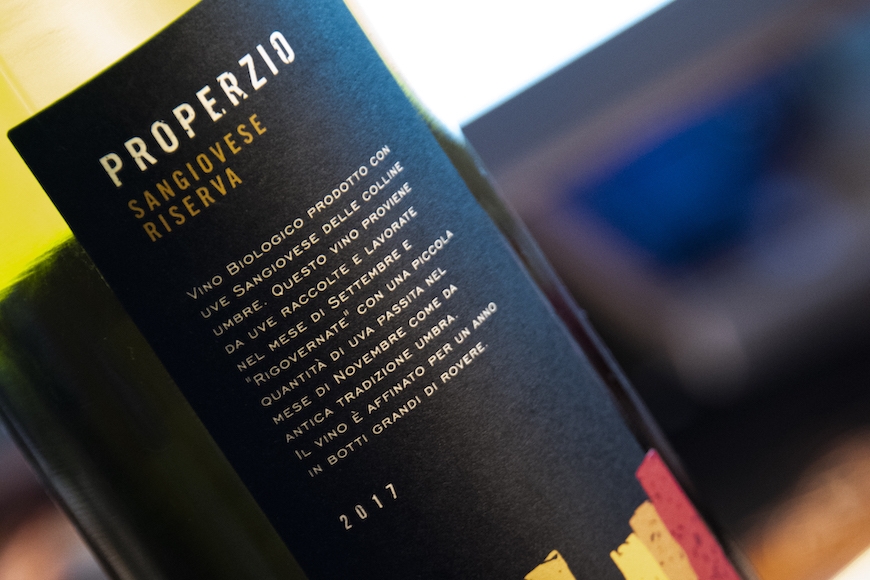 Properzio, Sangiovese alla moda umbra