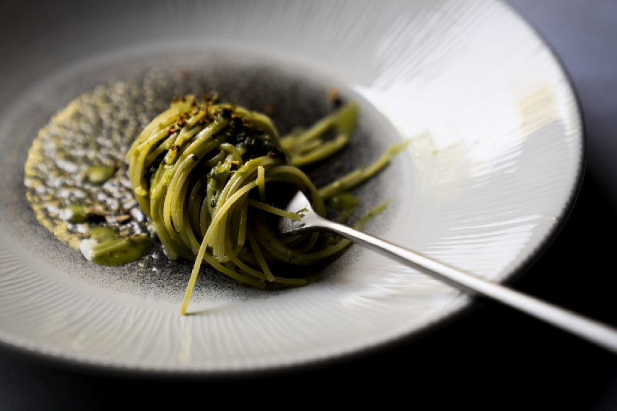 Spaghettini al pesto fresco