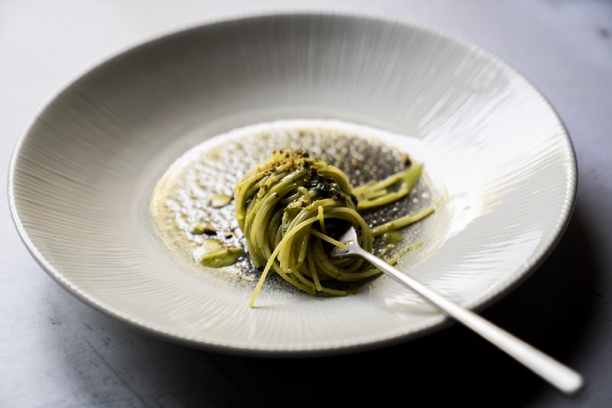 Spaghettini al pesto fresco